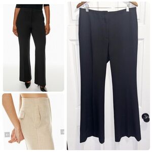 Aritzia Babaton Galina Pants Mid Rise Flared Trousers Black Size 10